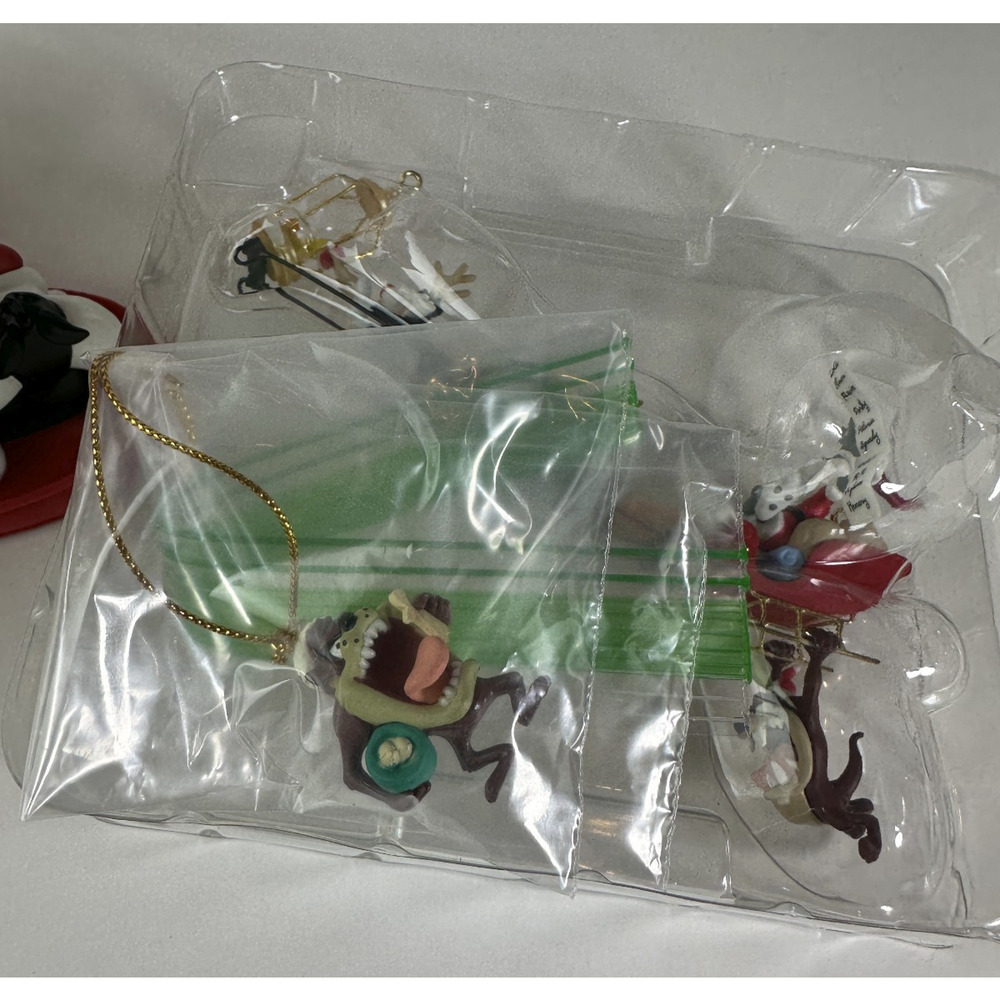 4 Looney Tunes Christmas Ornaments Taz Tweety Bugs Bunny Sylvester Holiday Sound - Picture 14 of 15